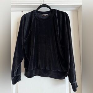 Victoria's Secret Black Velour Lounge Top